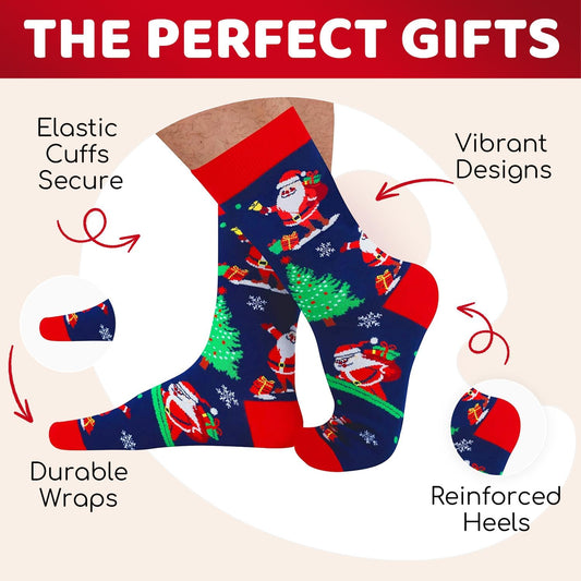 Christmas Gifts Stocking Socks for Women Men, Secret Santa Gifts Elf Stocking Xmas Gifts for Teens