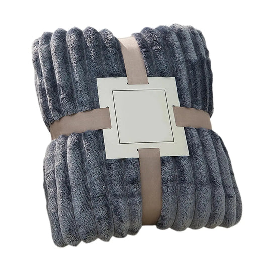 Fleece Throw Blanket, Extra Soft Lightweight Blanket with Strip, Plush Fuzzy Cozy Blankets and Throws for Couch, Bed, Sofa Cozy, Warm and Breathable