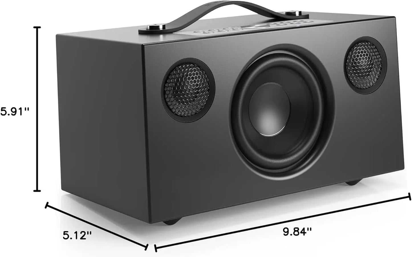 C5 MK II Wifi Speaker, Compact Hifi Stereo System, Wireless Speaker, Wifi, Airplay 2, Chromecast, Spotify Connect, Black