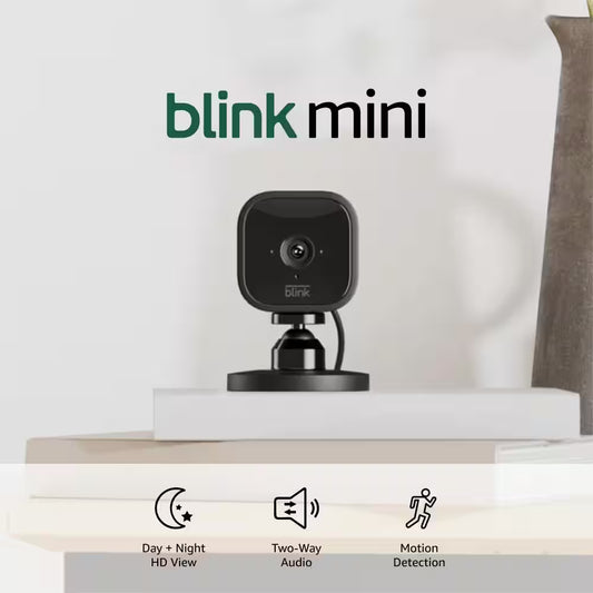 Mini Indoor Wired 1080P Wi-Fi Security Camera in Black