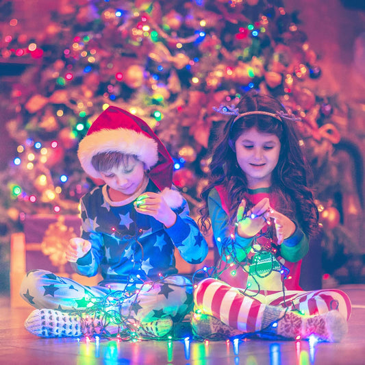 8 Modes Christmas Tree Lights Multicolor, 250 LED Christmas Lights Indoor, 91.5Ft Green Wire Waterproof Christmas Light Outdoor for Tree Party Garden Patio Christmas Decoration