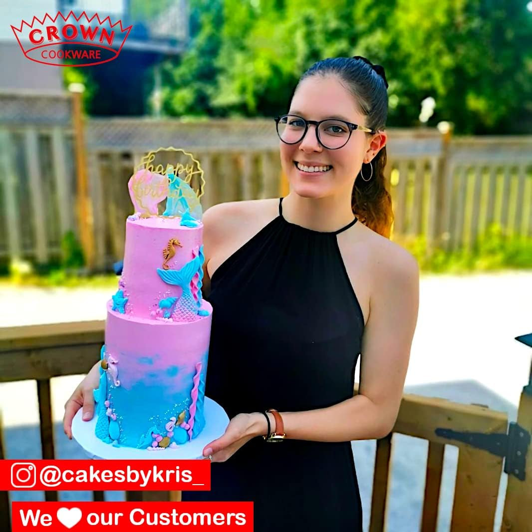 Crown 7 Inch Cake Pan, 2" Deep, Extra Sturdy, Fully Straight Sides, Even-Heating, Made in Canada