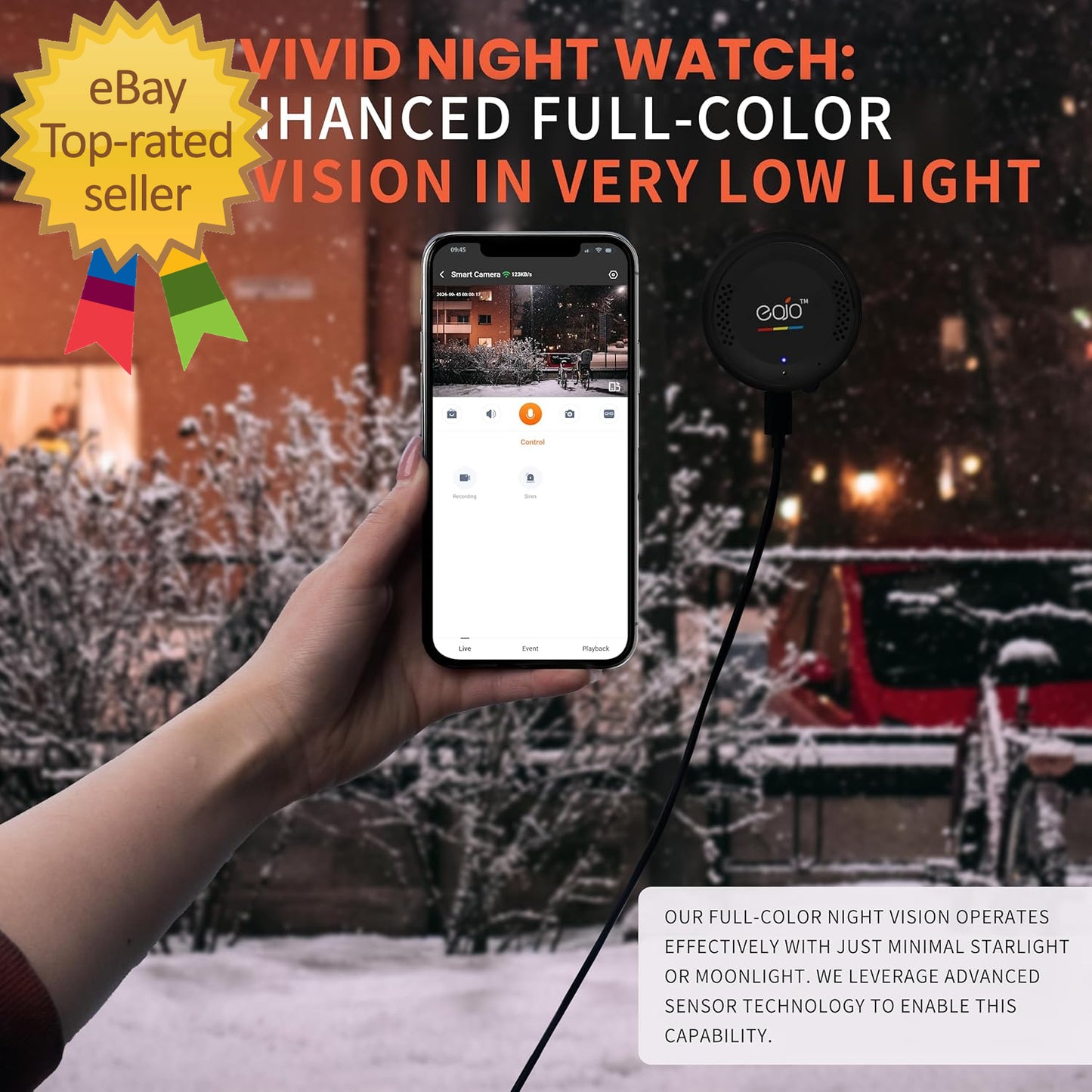 Starlight Window Camera Replaces Outdoor Cameras 2.4/5Ghz Wi-Fi