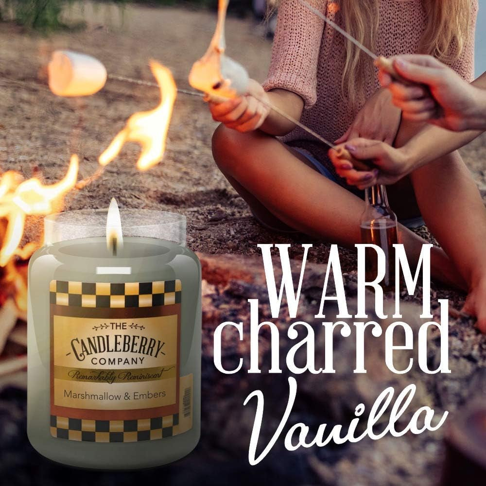 Candleberry Candles | Strong Fragrances for Home | Hand Poured in the USA | Highly Scented | 135 Hour Burn Time | Large Jar 26 Oz