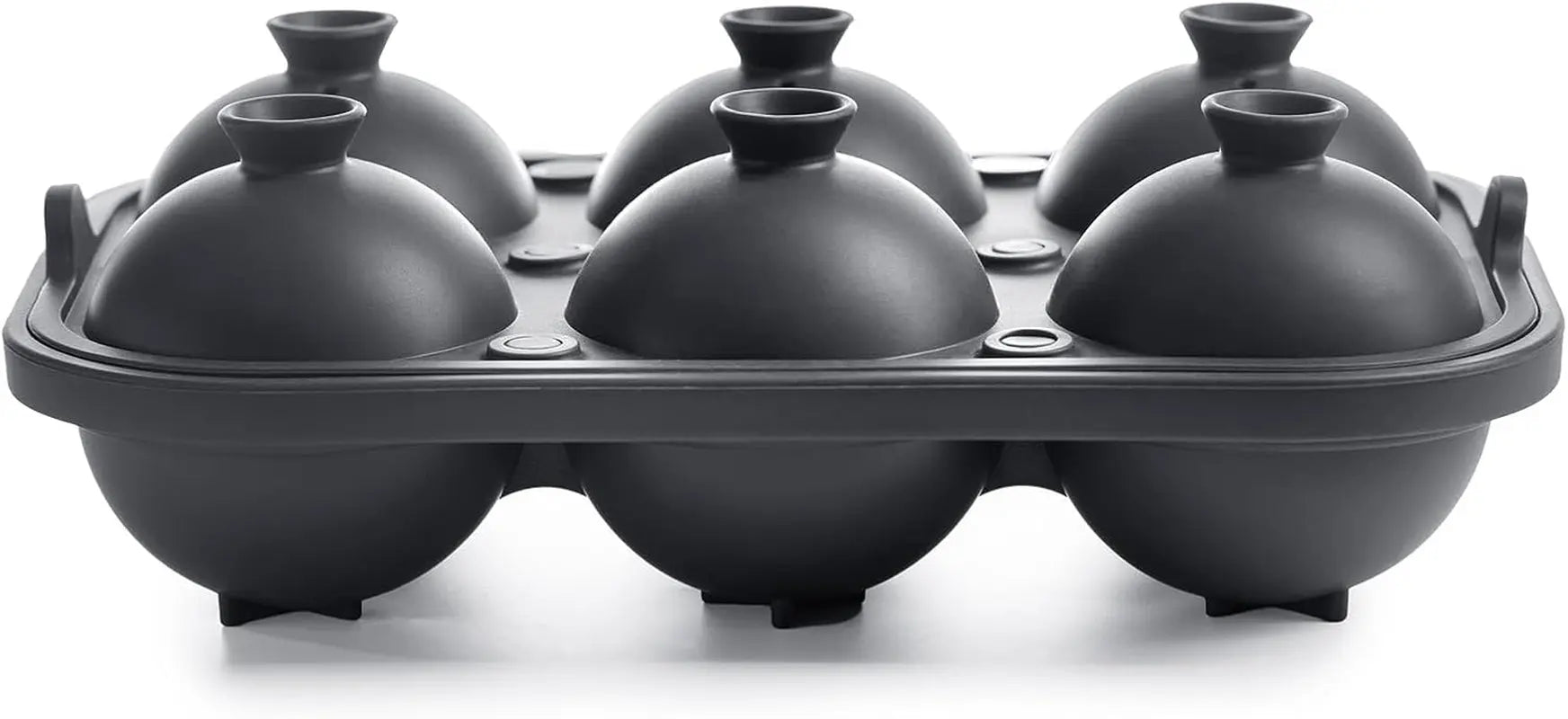 Ice Cube Molds – Large Silicone Ice & Sphere Mold Combo with Built-In Easy-Fill Funnel 2-Inch round & Square Whiskey Ice Molds for Cocktails & Bourbon