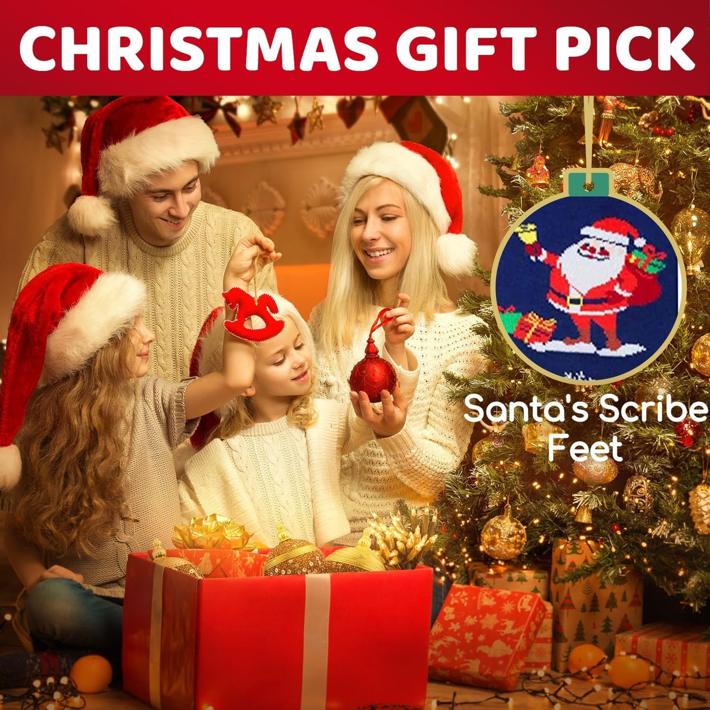 Christmas Gifts Stocking Socks for Women Men, Secret Santa Gifts Elf Stocking Xmas Gifts for Teens