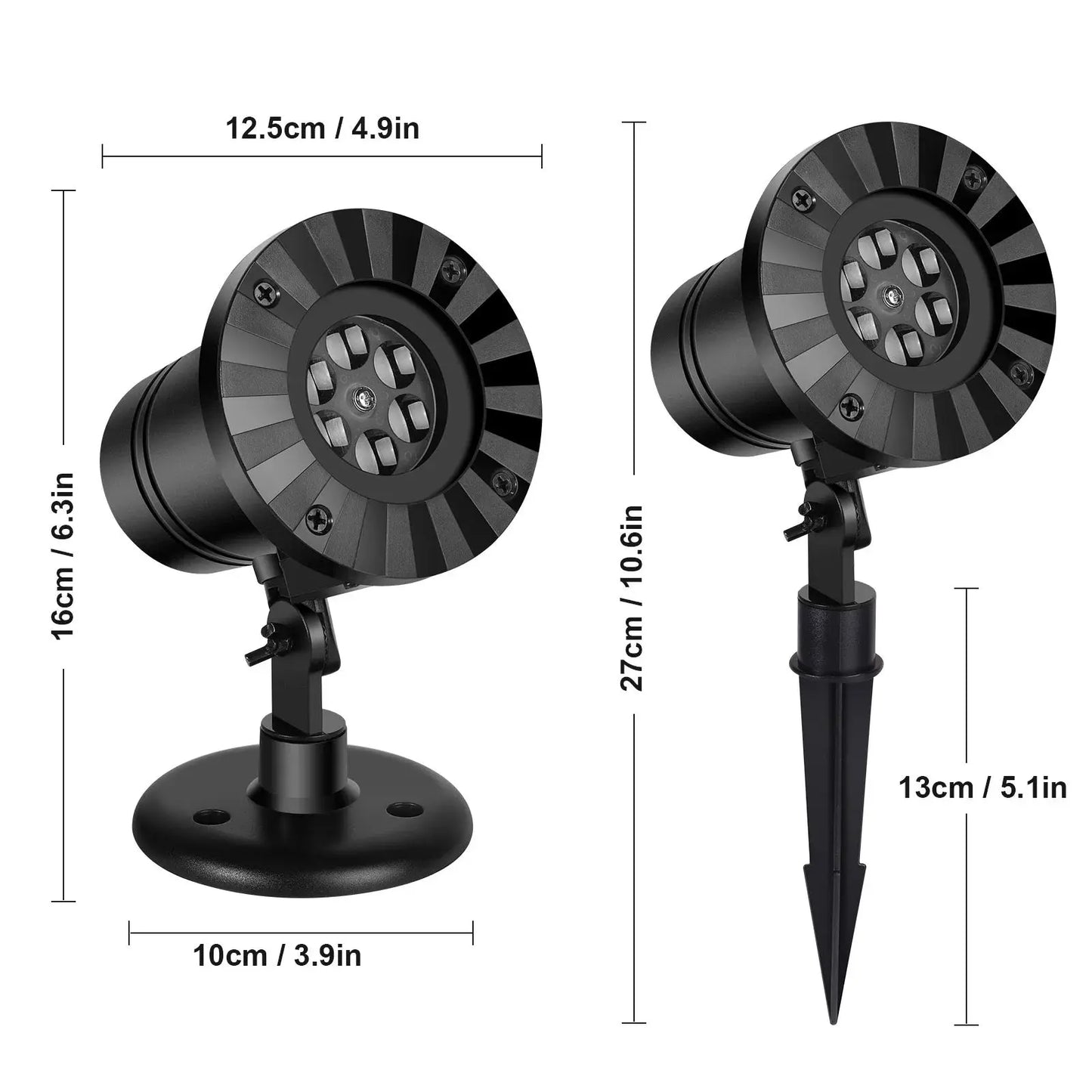 Upgraded Christmas Snowflake Projector Lights, Outdoor Waterproof Led Rotating Snowfall Show Lights for Xmas Holiday Party Garden Patio Home Decoration