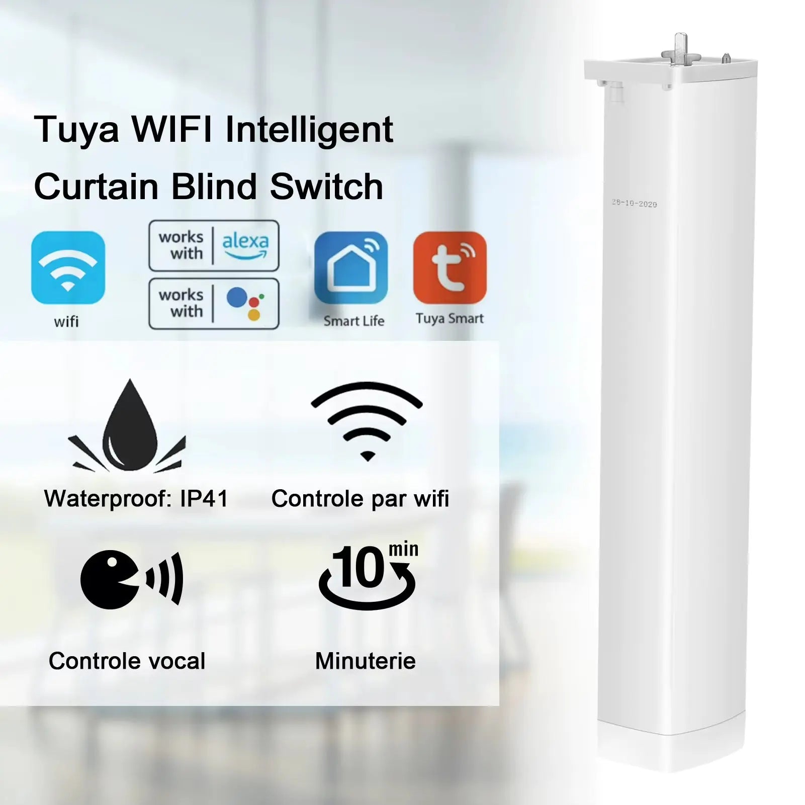 Tuya Intelligent Zigbee Electric Curtain Motor Auto Motorized Curtain Status Track Timing APP Remote Control for Alexa Google