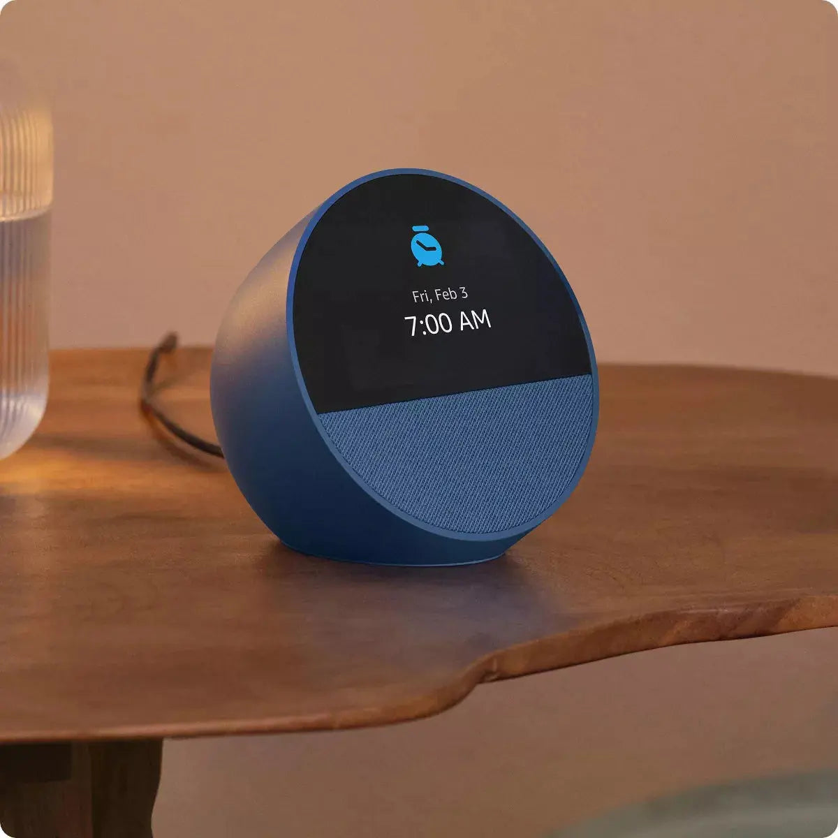 Amazon Echo Spot, Smart Alarm Clock with Vibrant Sound and Alexa (2024 Release)