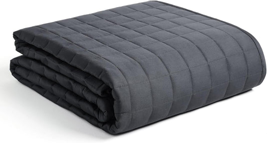 Exclusive 15Lbs Weighted Blanket, Bed Blanket for One Person of 140Lbs, Ideal for on Queen/King Bed (Dark Grey, 60"X80" 15Lbs)