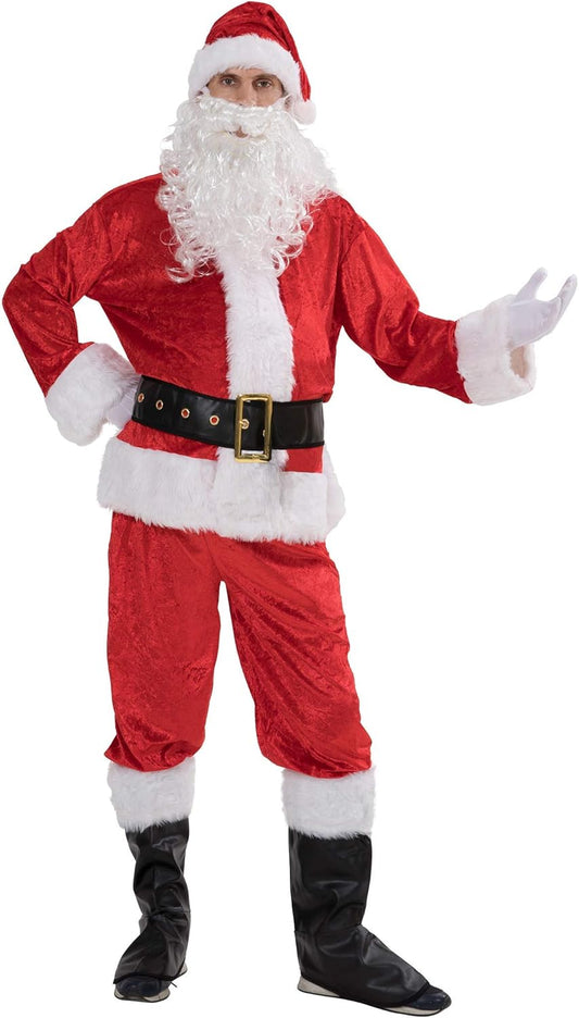 Christmas Santa Claus Men Costume Adults Suit