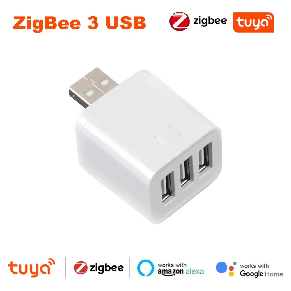 Tuya Smart Wifi/Zigbee Micro USB Adaptor Switch 5V Mini 1 2 3 USB Power Adaptor Smart Life Control via Alexa Google Yandex Alice