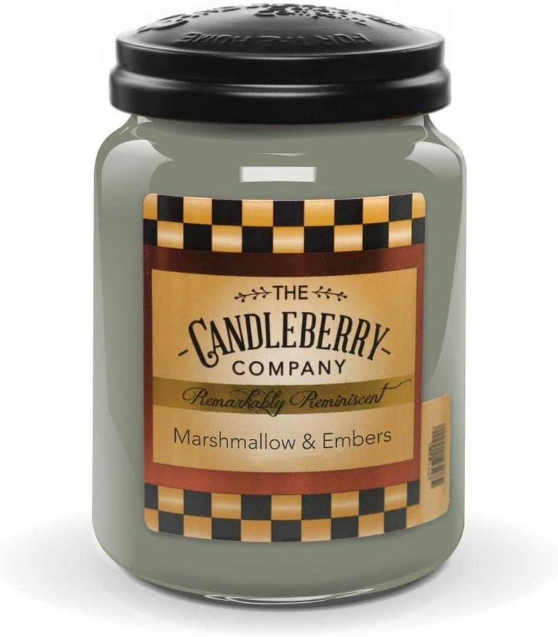 Candleberry Candles | Strong Fragrances for Home | Hand Poured in the USA | Highly Scented | 135 Hour Burn Time | Large Jar 26 Oz