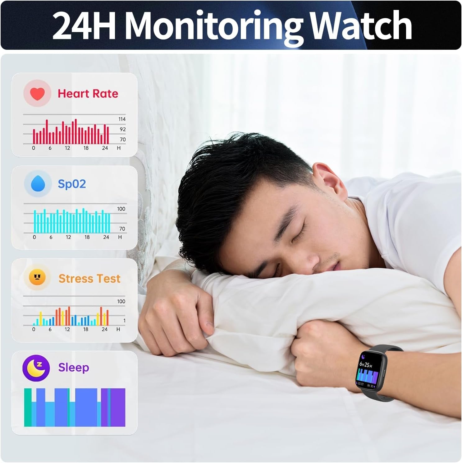 Smart Watch, Fitness Tracker Smart Watches, Activity Monitor Smart Watch for Men Women