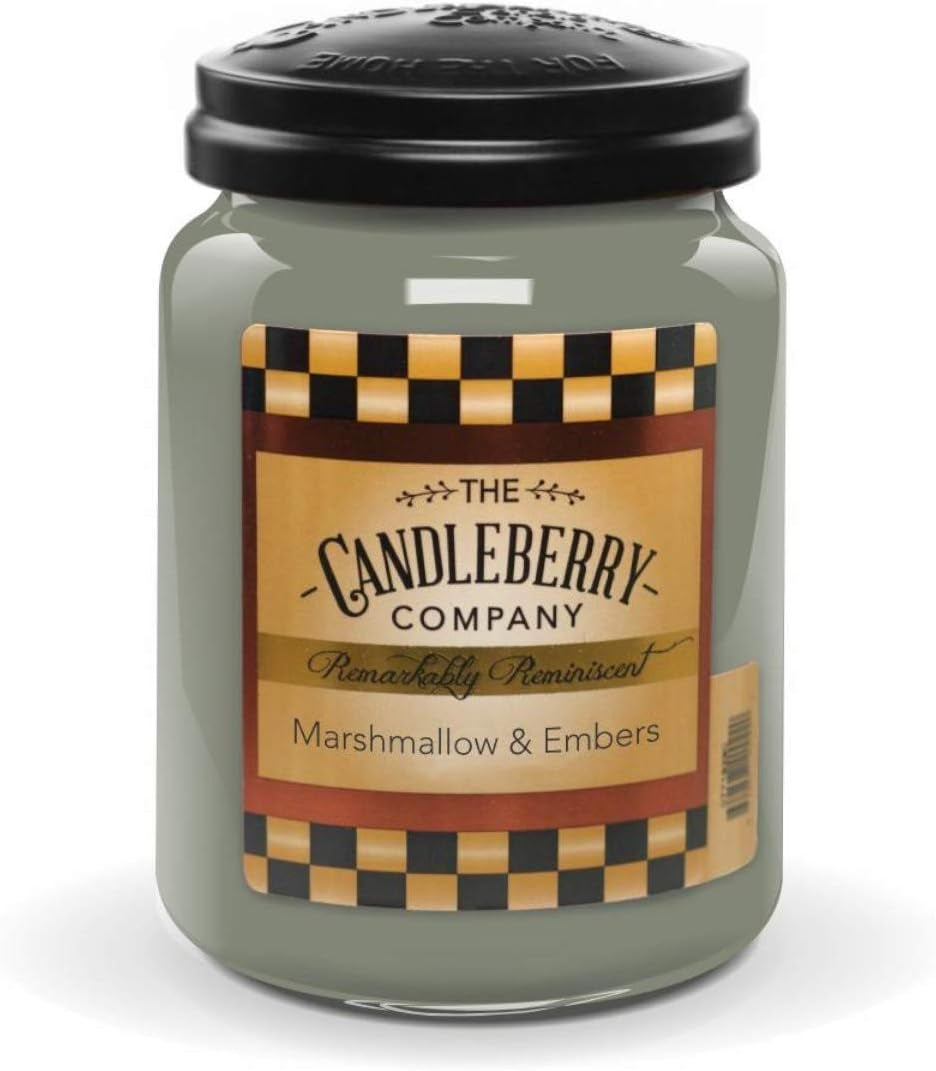 Candleberry Candles | Strong Fragrances for Home | Hand Poured in the USA | Highly Scented | 135 Hour Burn Time | Large Jar 26 Oz
