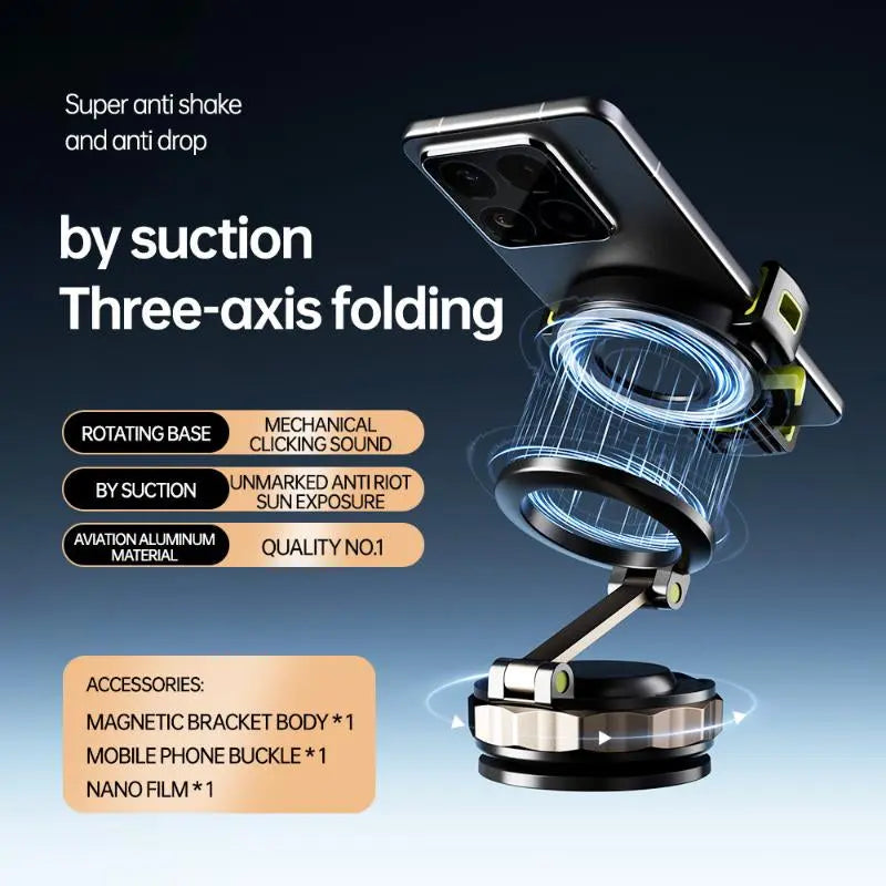 Magnetic Phone Mount, Car Phone Mount, Adjustable Phone Mount, Multi-Functional Phone Mount, Super-Strong Magnetic Mount, 360° Rotating Phone Mount (Suitable for Satellite Navigation), Touch-Sensitive, Essential Travel Accessory for Motorists. Mag Safe