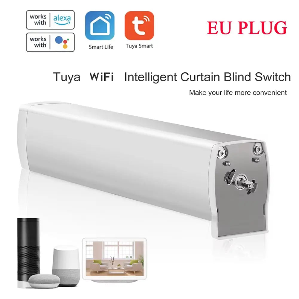 Tuya Intelligent Zigbee Electric Curtain Motor Auto Motorized Curtain Status Track Timing APP Remote Control for Alexa Google
