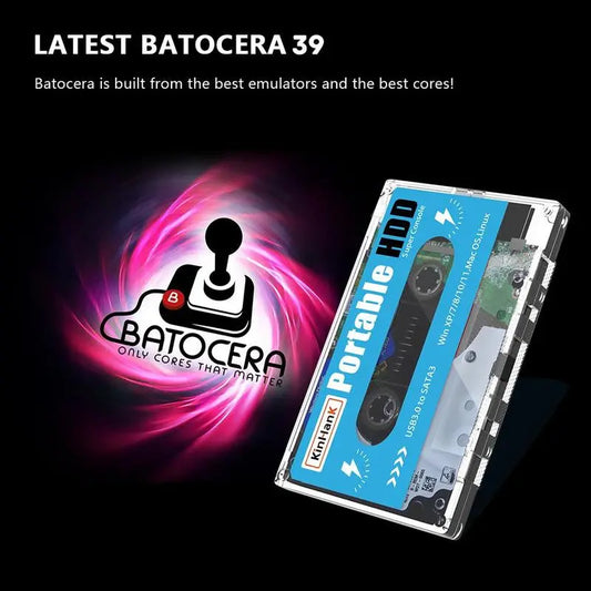 KINHANK 500G Retro Gaming HDD 100,000 Games 70 Emulators Plug and Play