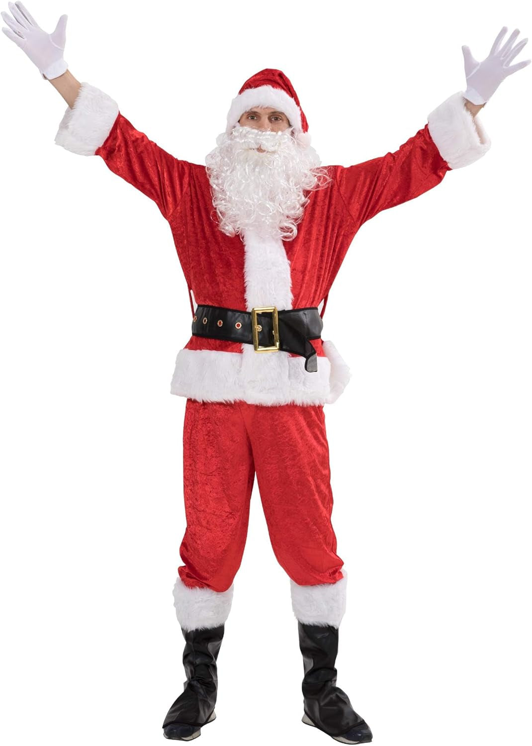 Christmas Santa Claus Men Costume Adults Suit
