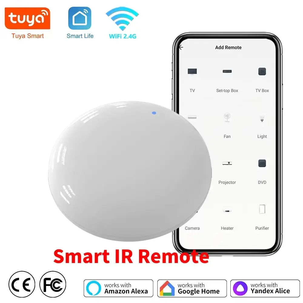 Tuya Wifi IR Remote Control Smart Universal for TV Air Conditioner Alexa Remote Control Work with Google Home Yandex Google