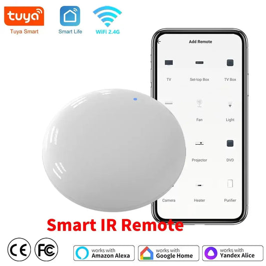 Tuya Wifi IR Remote Control Smart Universal for TV Air Conditioner Alexa Remote Control Work with Google Home Yandex Google