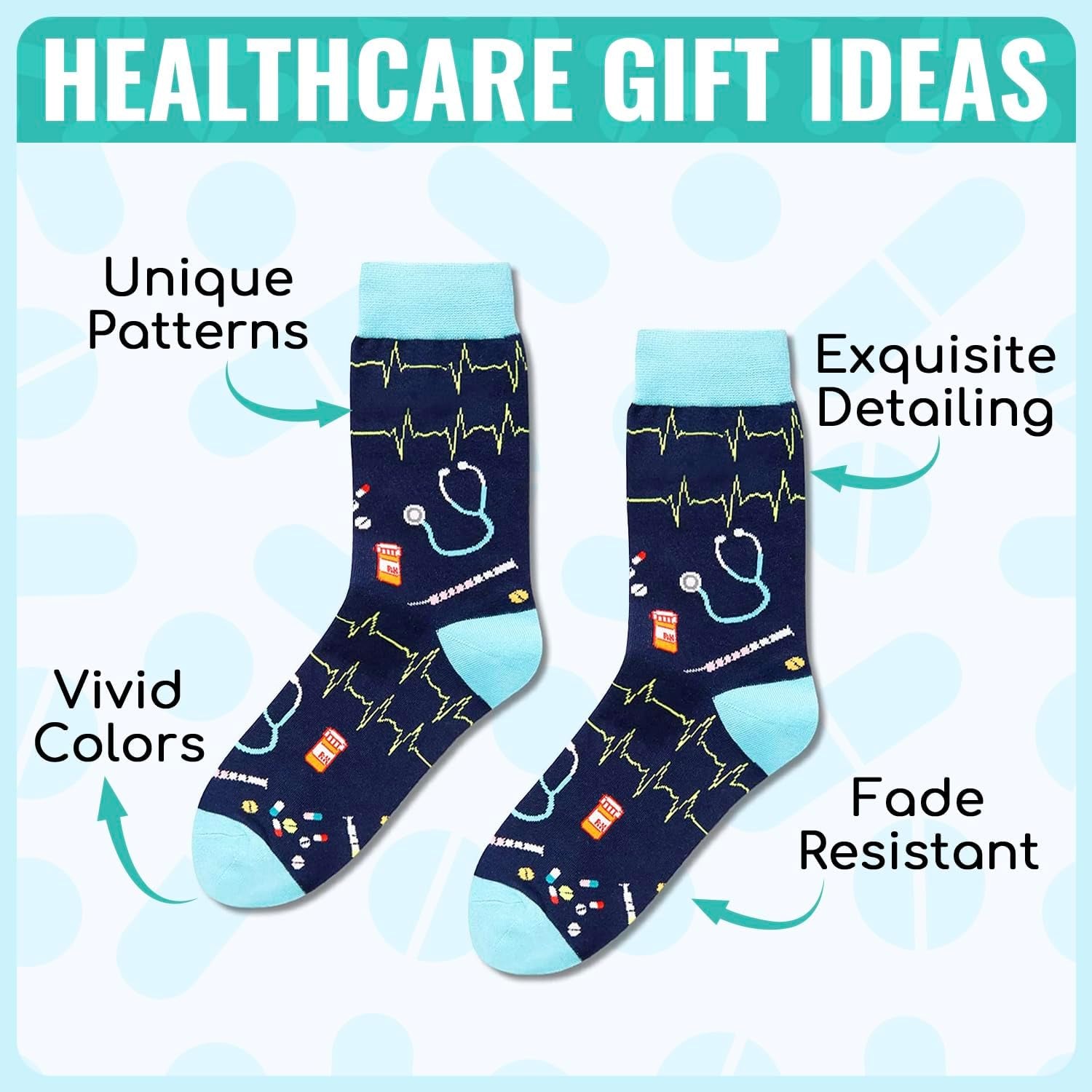 Funny Socks Gifts for Men - Dental Doctor Fireman Optometry Lawyer Veterinarian Socks