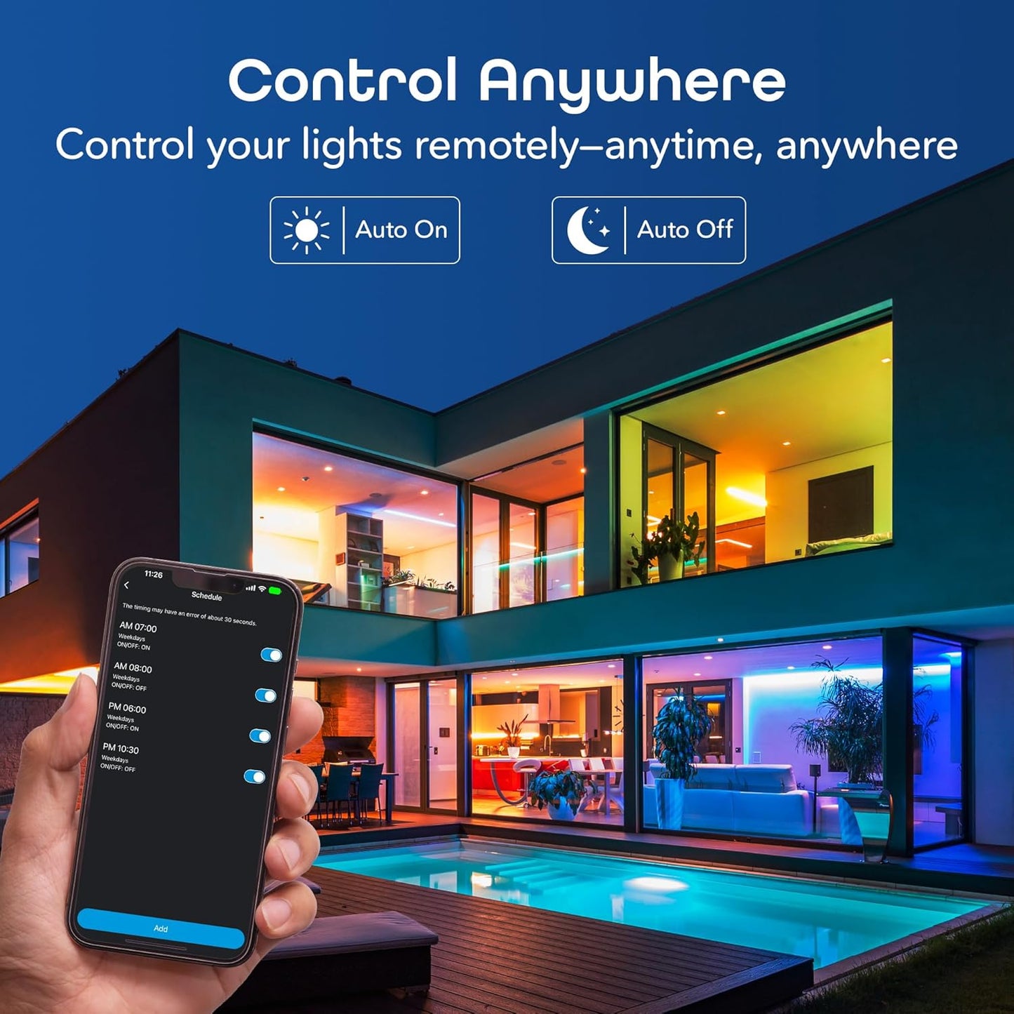 Prisma plus 800 Dimmable Smart Light Bulbs with 2.4 Ghz Wi-Fi Connectivity – Color-Changing & Tunable White, A19 LED Smart Bulb – Compatible with Alexa & Google, 2-Pack