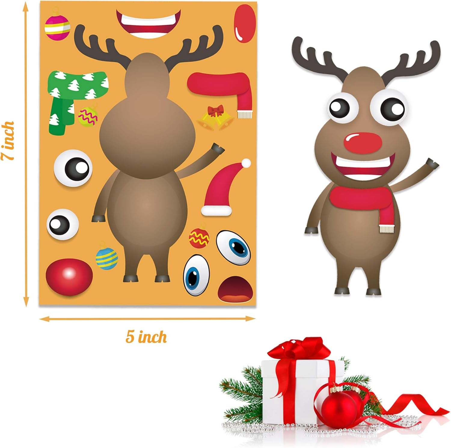 Christmas Stickers for Kids - Christmas Crafts Activities Party Favors Games Stocking Stuffers for Kids Classroom Christmas DIY Stickers Decorations Gifts for Boys and Girls Ages 4-8