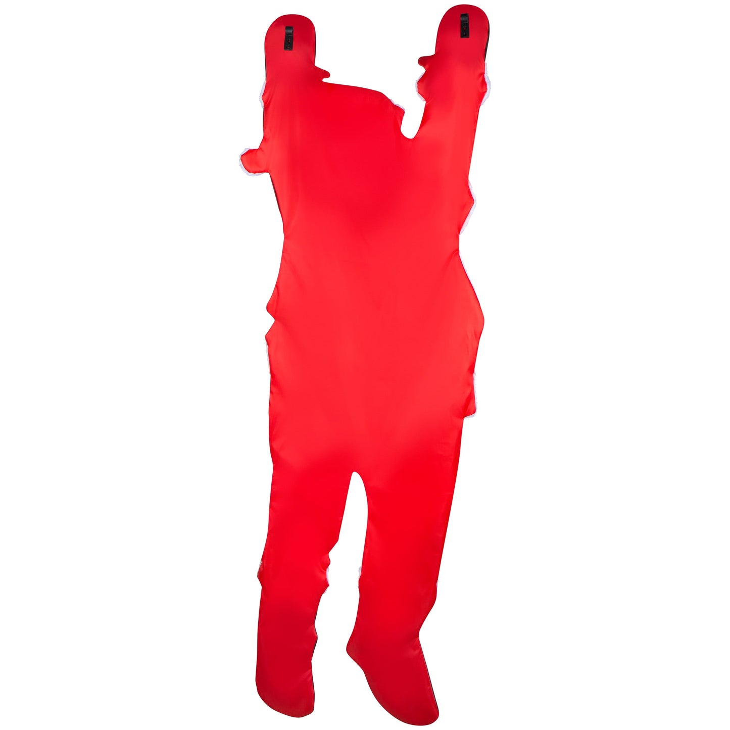 Hanging Luxe Santa Outdoor Christmas Decoration, Red and White, 5', by