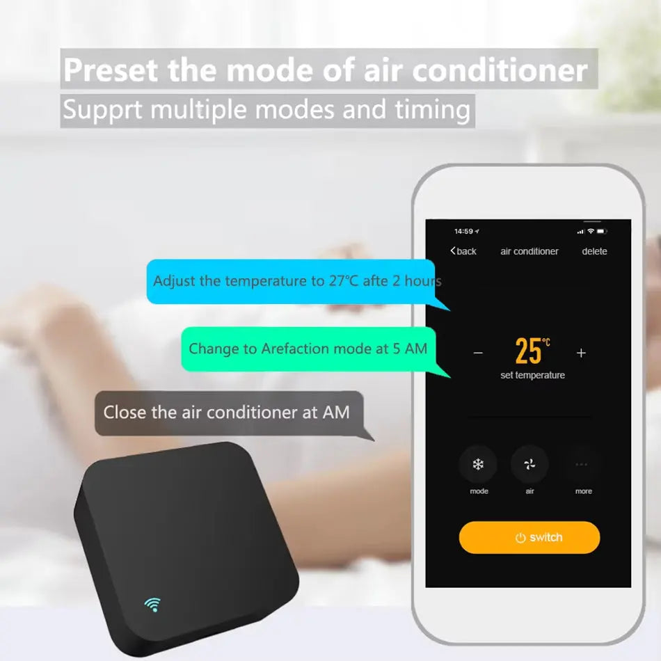 Tuya Wifi IR Remote Control for Air Conditioner TV Smart Home Blaster Infrared Universal Remote Controller for Alexa Google Home