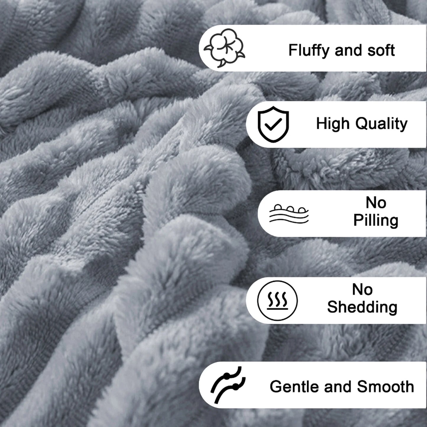 Fleece Throw Blanket, Extra Soft Lightweight Blanket with Strip, Plush Fuzzy Cozy Blankets and Throws for Couch, Bed, Sofa Cozy, Warm and Breathable