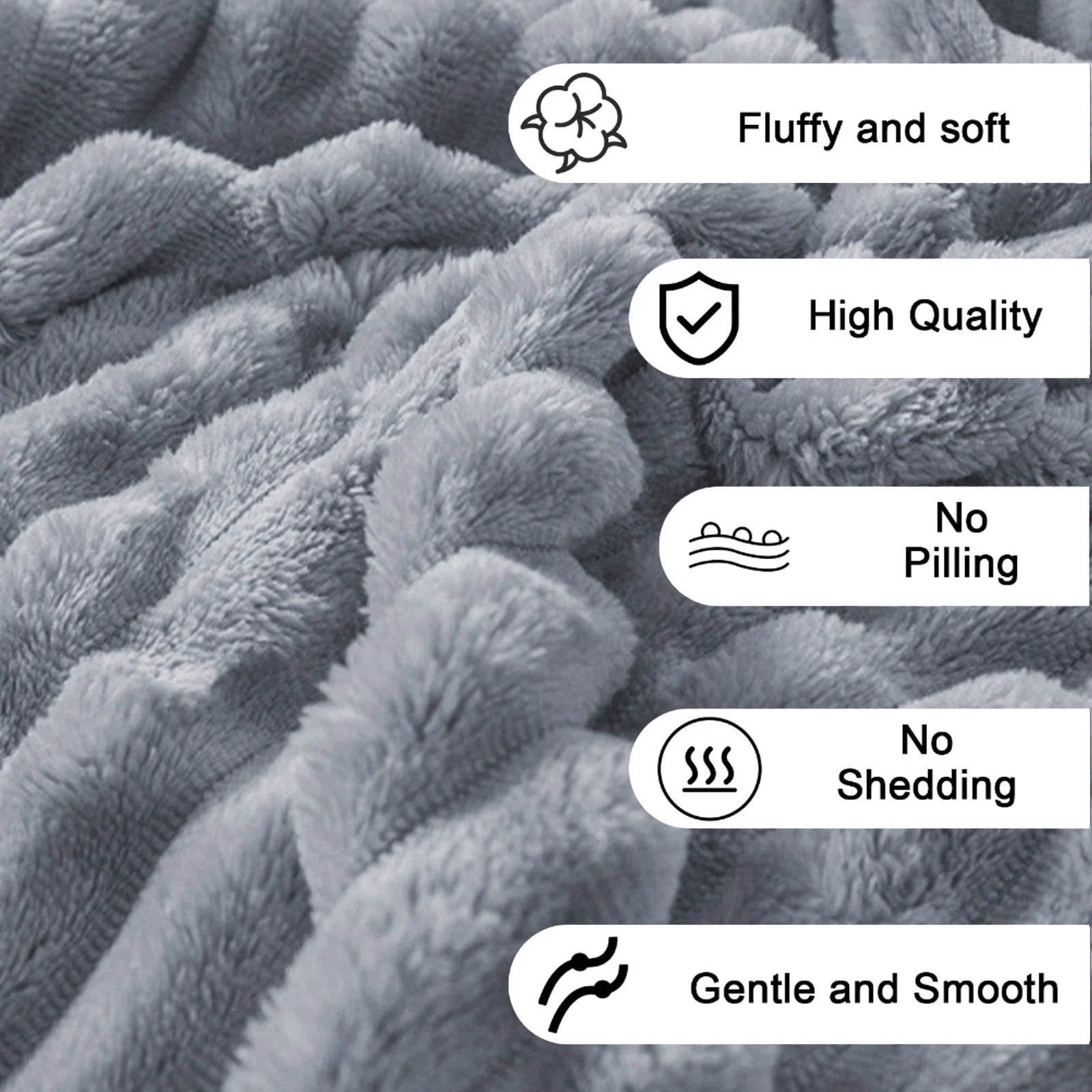 Fleece Throw Blanket, Extra Soft Lightweight Blanket with Strip, Plush Fuzzy Cozy Blankets and Throws for Couch, Bed, Sofa Cozy, Warm and Breathable