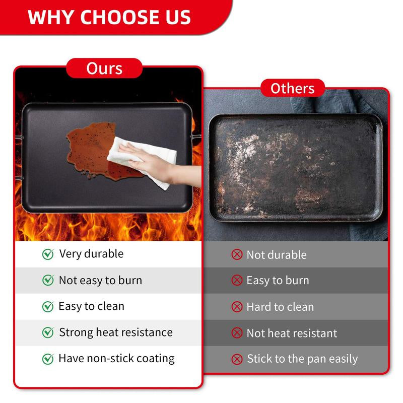 Smartcook 19" Nonstick Dual Burner Griddle & Grill Pan Set with Utensils - Durable, Versatile Cookware, Silicone Handles, Perfect for Gourmet Cooking Stove Fry