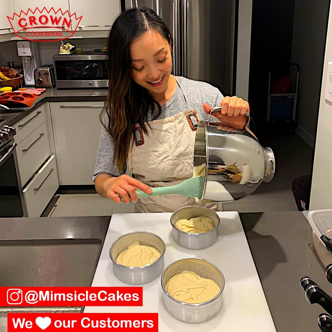 Crown 7 Inch Cake Pan, 2" Deep, Extra Sturdy, Fully Straight Sides, Even-Heating, Made in Canada