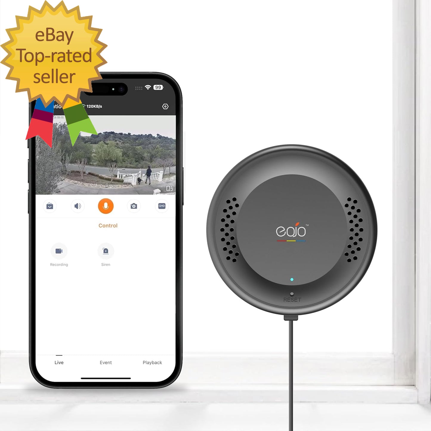 Starlight Window Camera Replaces Outdoor Cameras 2.4/5Ghz Wi-Fi