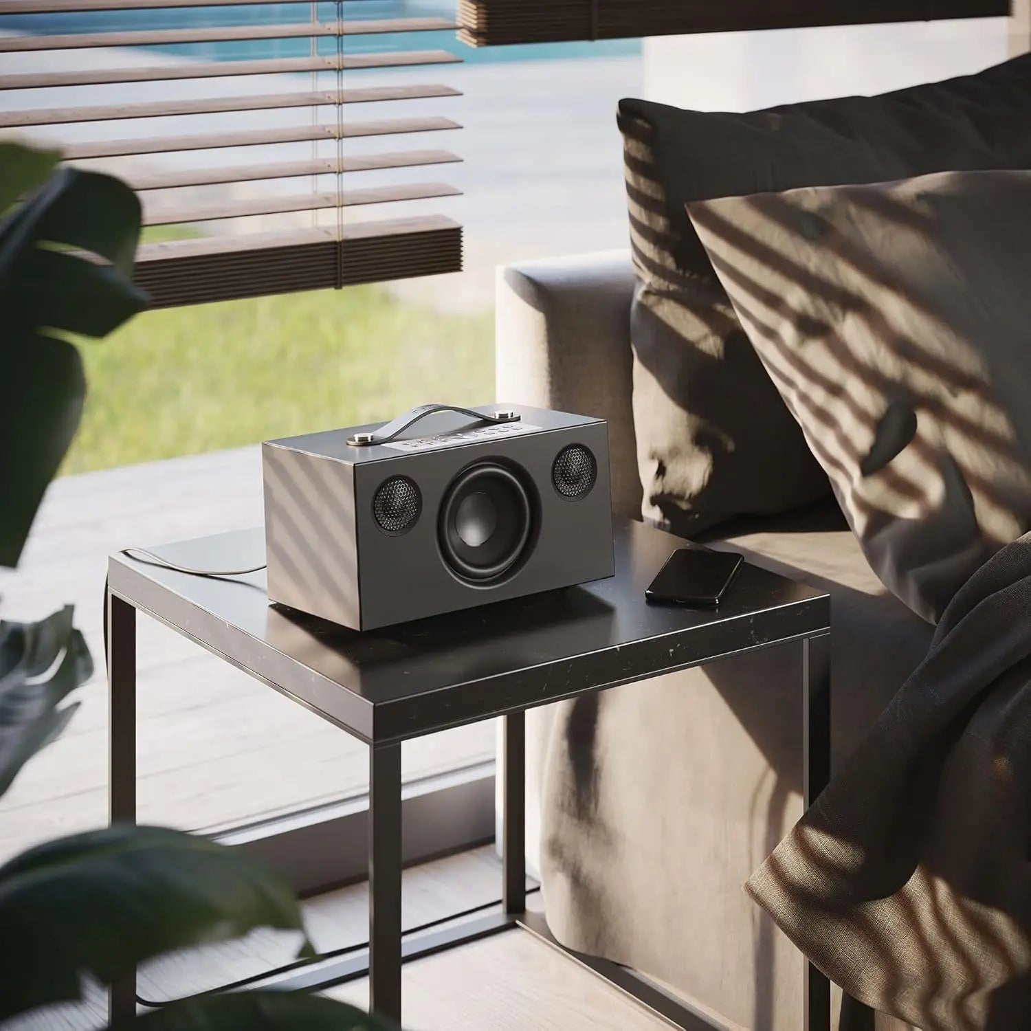 C5 MK II Wifi Speaker, Compact Hifi Stereo System, Wireless Speaker, Wifi, Airplay 2, Chromecast, Spotify Connect, Black