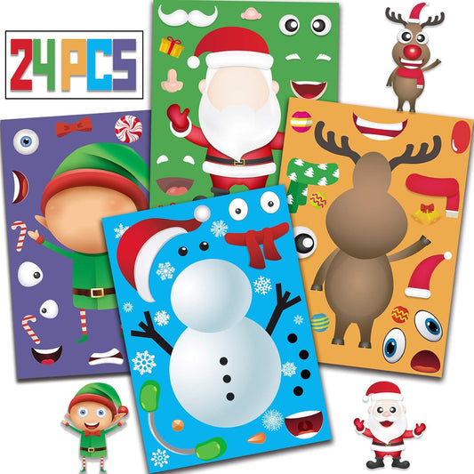 Christmas Stickers for Kids - Christmas Crafts Activities Party Favors Games Stocking Stuffers for Kids Classroom Christmas DIY Stickers Decorations Gifts for Boys and Girls Ages 4-8