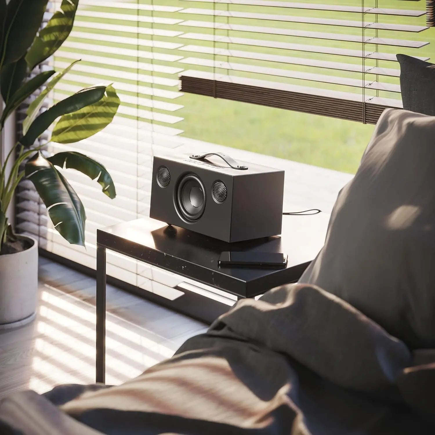 C5 MK II Wifi Speaker, Compact Hifi Stereo System, Wireless Speaker, Wifi, Airplay 2, Chromecast, Spotify Connect, Black